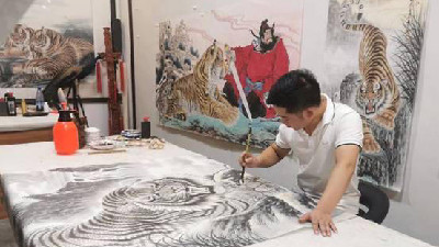 鄉村振興看河南丨商丘民權：手握畫筆 繪就“虎”村振興